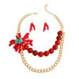 Red and Gold Coral Necklace Online Sale