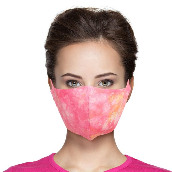 Pink and Yellow Tie Dye Mask Cheap