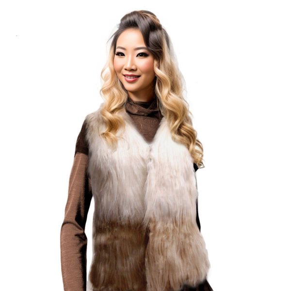 Brown Faux Fur Fashion Vest Cheap