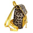 Backpack Leopard and Yellow Flap Bag Set for Women Supply