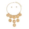 Collar Gold Metal Ball Drop Bib Necklace for Women For Discount