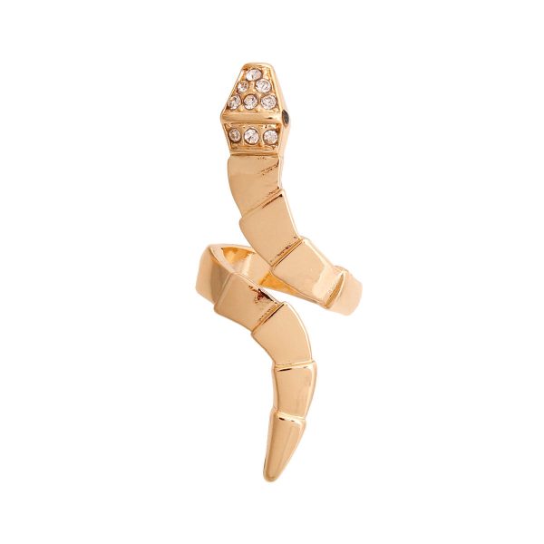 Gold Graduated Wrap Snake Ring For Sale