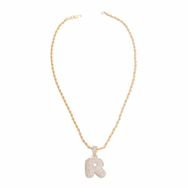 R Initial Necklace on Sale