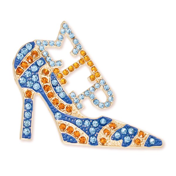 Brooch Sigma Gamma Sorority Heel Pin for Women Hot on Sale