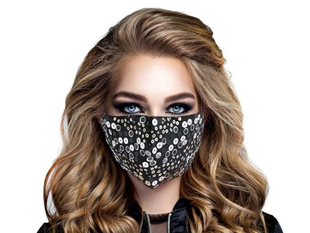 Silver Sequin Black Mask Fashion