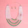 AKA Necklace Mix Pink Green Pearl AKA Set Hot on Sale