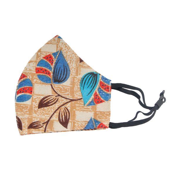 Blue Leaves Print Mask on Sale