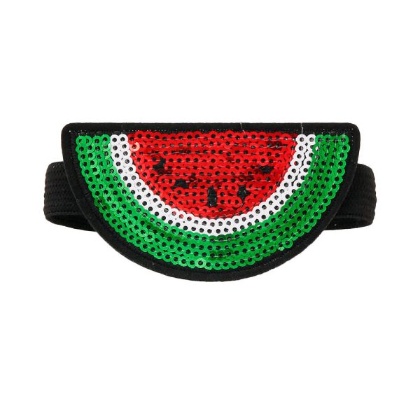 Pair of Watermelon Sequin Shoe Bands For Cheap