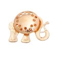 Brown and Gold Elephant Magnet Brooch For Sale