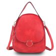 Backpack Red Rounded Small Handbag for Women Sale