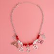 Red White Pearl DST Necklace|17 + 3 inches Fashion