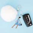 ZPB Sorority Glam Gal Pom Pom Keychain Women Sale