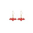 Red Glitter Bat Earrings on Sale