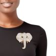 Brooch Gold Elephant Head Glam Pin for Women Fashion