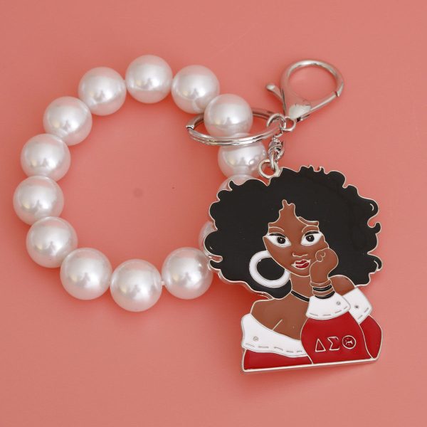 DST Curly Haired Woman Keychain|7.85 x 2.25 inches For Discount