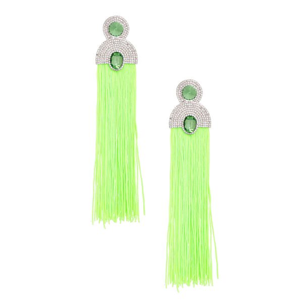 Tassel Green Long Vintage Glam Earrings for Women on Sale