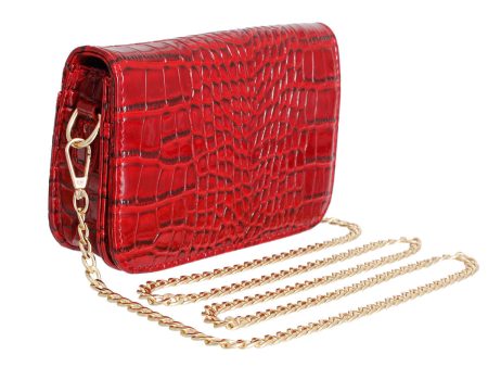 Red Croc Belt Bag on Sale