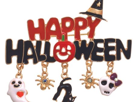 Happy Halloween Charm Brooch Supply