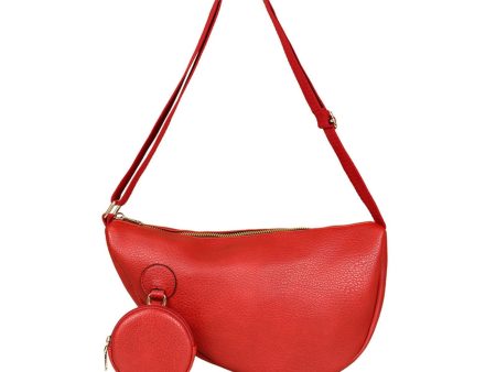 Crossbody Red Round Pouch Bag Set for Women Online Hot Sale