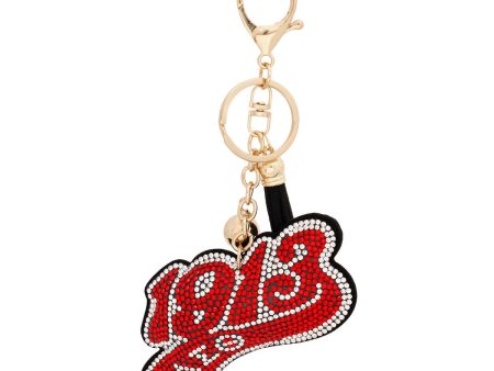 DST Sorority 1913 Red Padded Keychain Online Sale