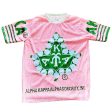 AKA Sorority Pink Ivy Leaf Sequin Jersey Shirt Hot on Sale