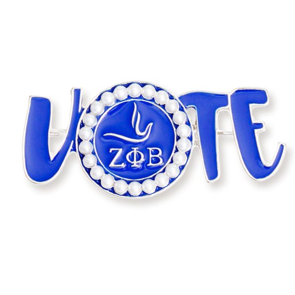 Brooch Zeta Phi Vote Sorority Pin for Women Sale