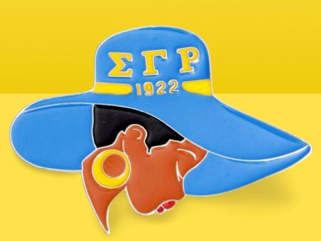 Blue Gold Greek Letter Hat Pin Cheap