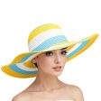 Straw Hat Vogue Multicolor Striped Wide Brim Hat Online