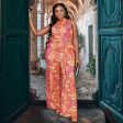 1XL Orange Paisley Jumpsuit Fashion