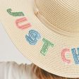 JUST CHILL OUT Beige Floppy Hat For Cheap