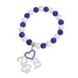 ZPB Blue White Bling Sorority Charm Bracelet Cheap