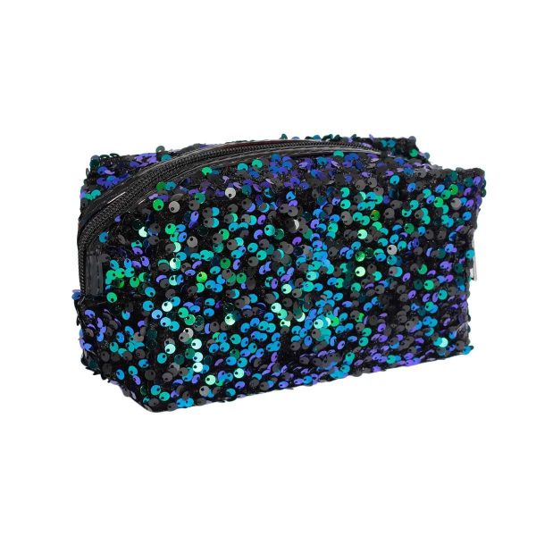 Black Sequin Costmetic Pouch Online Sale