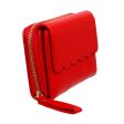 Accordian Wallet Red Snap Cardholder for Women For Discount