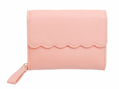 Accordian Wallet Pink Snap Cardholder for Women Online Hot Sale