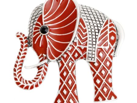 Brooch DST Red Elephant Diamond Pin for Women Online now