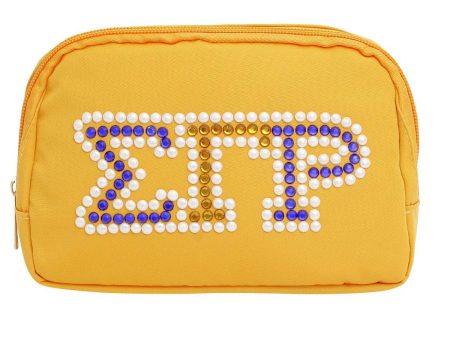 SGRHO Sorority Yellow Canvas Crossbody Waist Bag Cheap