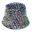 Blue Sequin Sparkle Bucket Hat For Discount