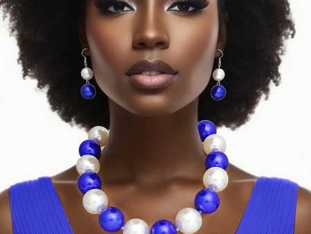 ZPB Sorority Blue White 30mm Jumbo Pearl Set Online