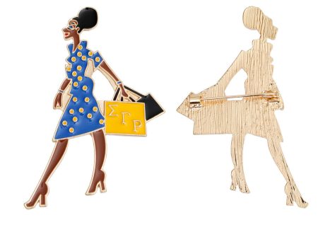 SGRHO Sorority Glam Gal Shopping Brooch for Women on Sale