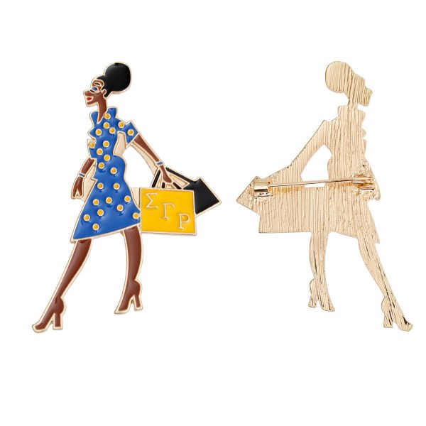 SGRHO Sorority Glam Gal Shopping Brooch for Women on Sale