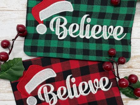 Believe ITH Mug Rug (4 sizes included) machine embroidery design DIGITAL DOWNLOAD For Discount