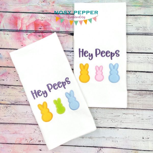 Hey Peeps applique machine embroidery design (4 sizes included) DIGITAL DOWNLOAD Online Sale