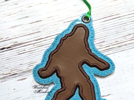 Bigfoot applique bookmark bag tag ornament NPE machine embroidery design DIGITAL DOWNLOAD For Cheap