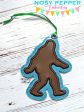 Bigfoot applique bookmark bag tag ornament NPE machine embroidery design DIGITAL DOWNLOAD For Cheap