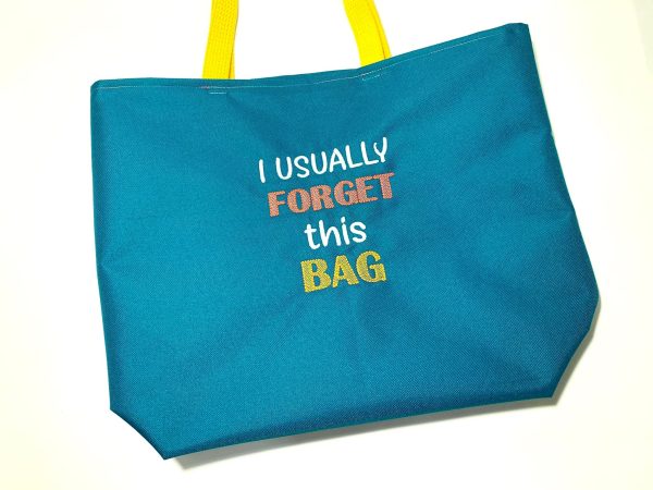 I usually forget this bag Sketchy font machine embroidery design (4 sizes included) DIGITAL DOWNLOAD Supply