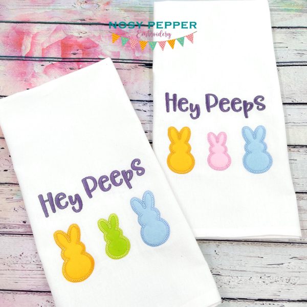 Hey Peeps applique machine embroidery design (4 sizes included) DIGITAL DOWNLOAD Online Sale