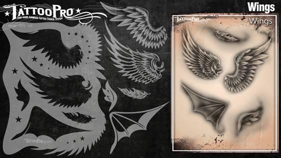 Wiser s Wings Airbrush Tattoo Pro Stencil Series 2 Online Sale