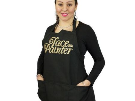 Face Painter Black with Gold Apron Hot on Sale