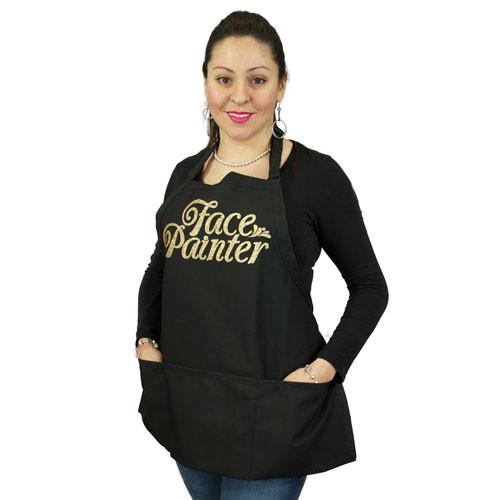 Face Painter Black with Gold Apron Hot on Sale